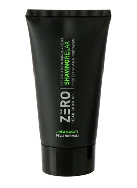 Zero headskincare gel rasatura shaving relax pelli normali testa e viso 150 ml